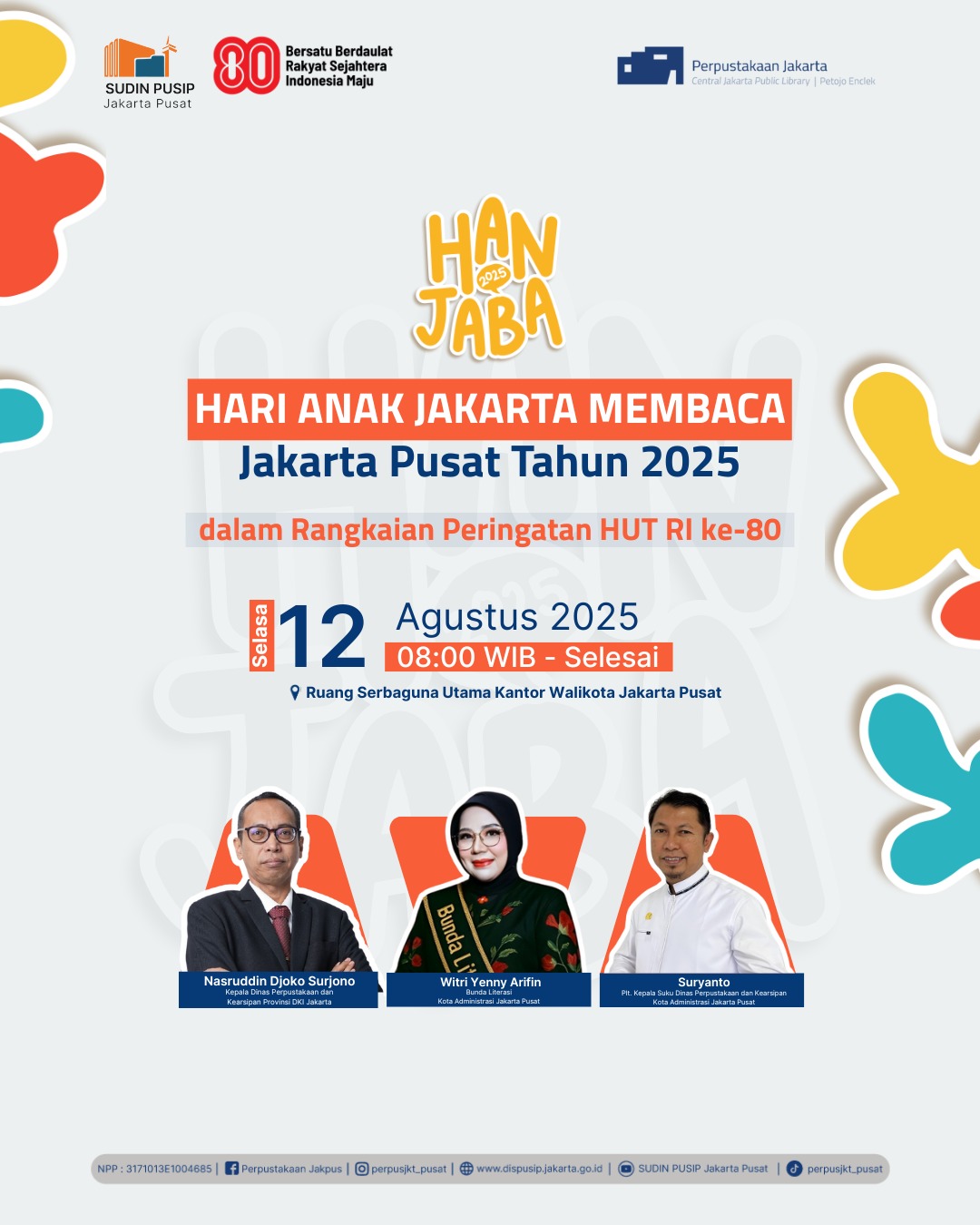 Hari Anak Jakarta Membaca Jakarta Pusat Tahun 2025