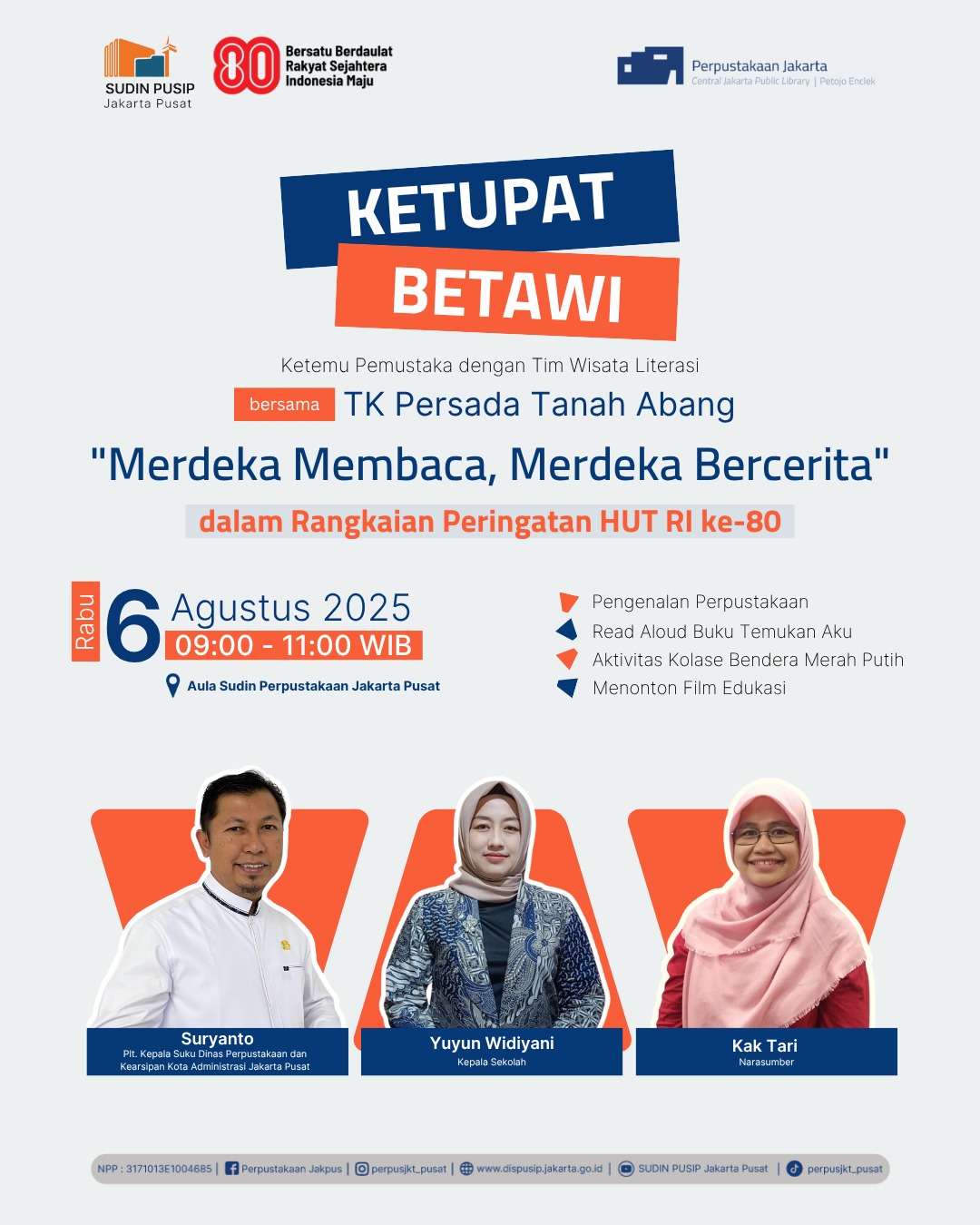 Ketupat Betawi Bersama TK Persada Tanah Abang Di Perpustakaan Jakarta Pusat