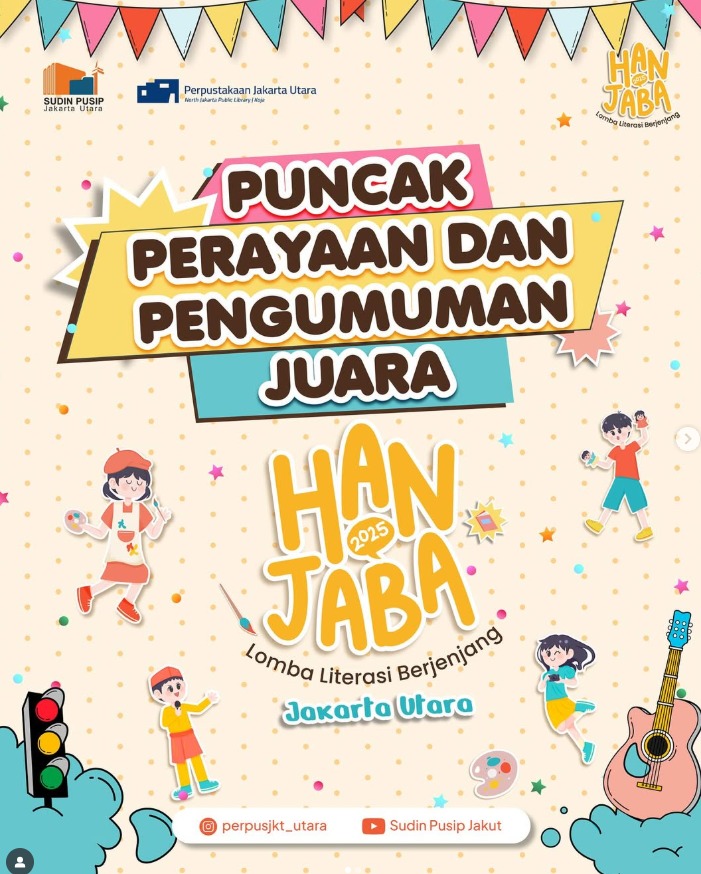 Perayaan Hari Anak Jakarta Membaca (HANJABA) Jakarta Utara