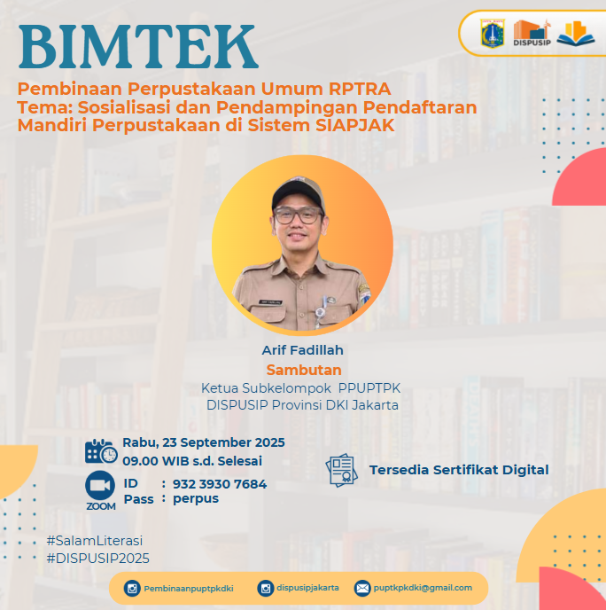 Webinar Registrasi SIAPJAK Perpustakaan Umum RPTRA