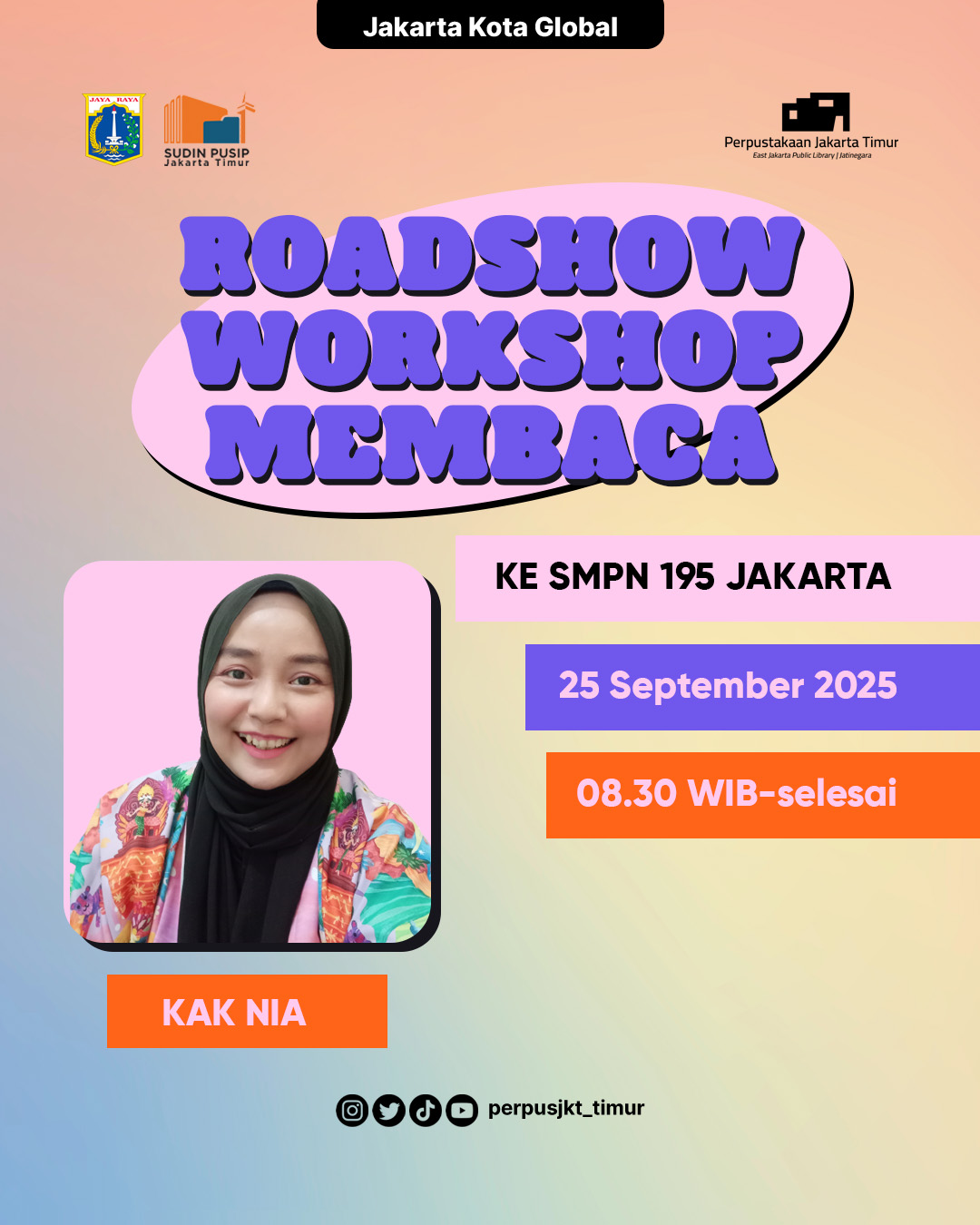 Roadshow Workshop Membaca Ke SMP Negeri 195 Jakarta