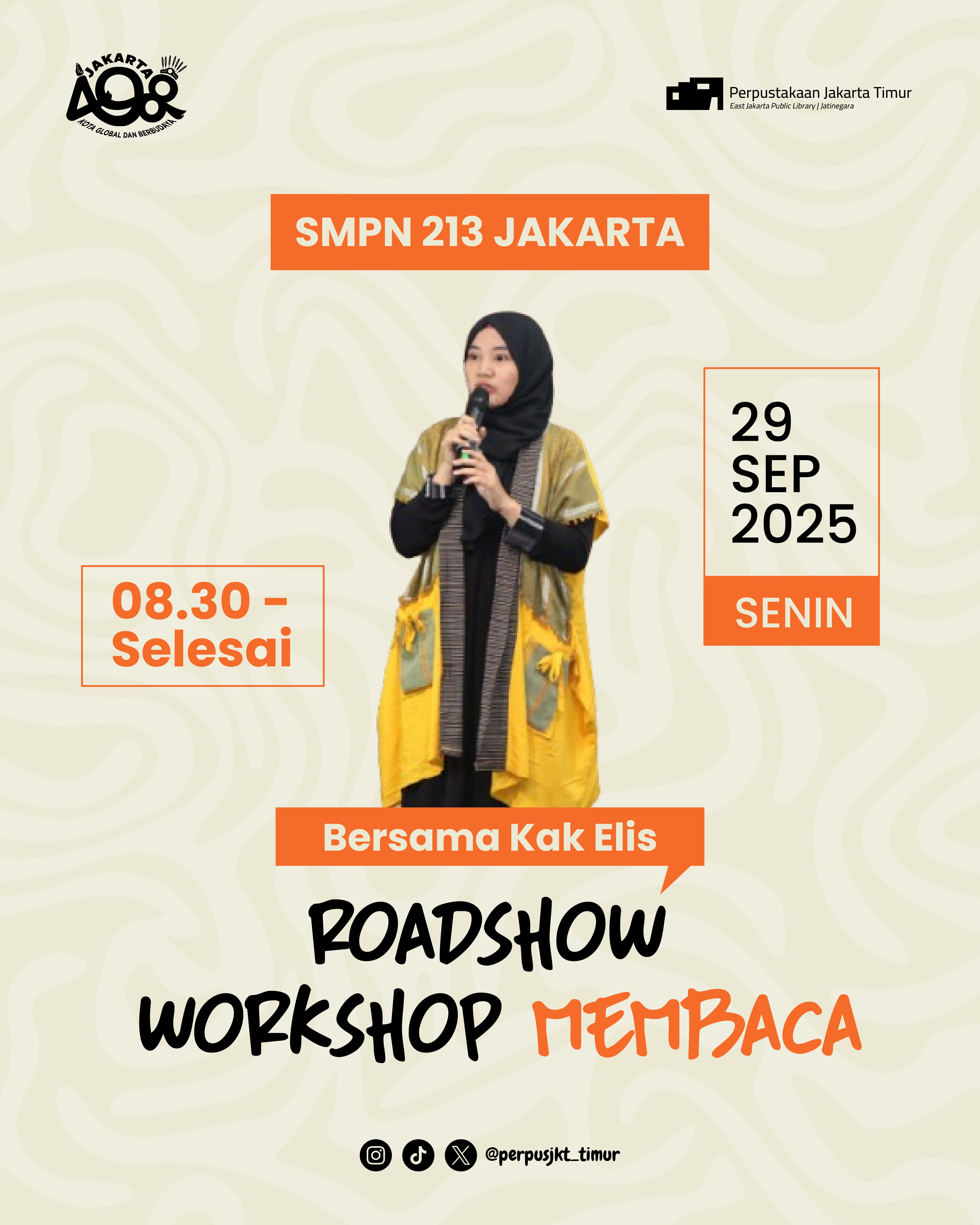 Roadshow Workshop Membaca Ke SMP Negeri 213 Jakarta