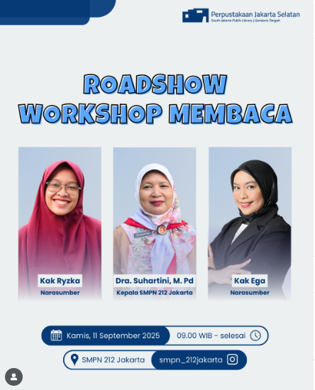 Roadshow Workshop Membaca Di SMPN 212 Jakarta