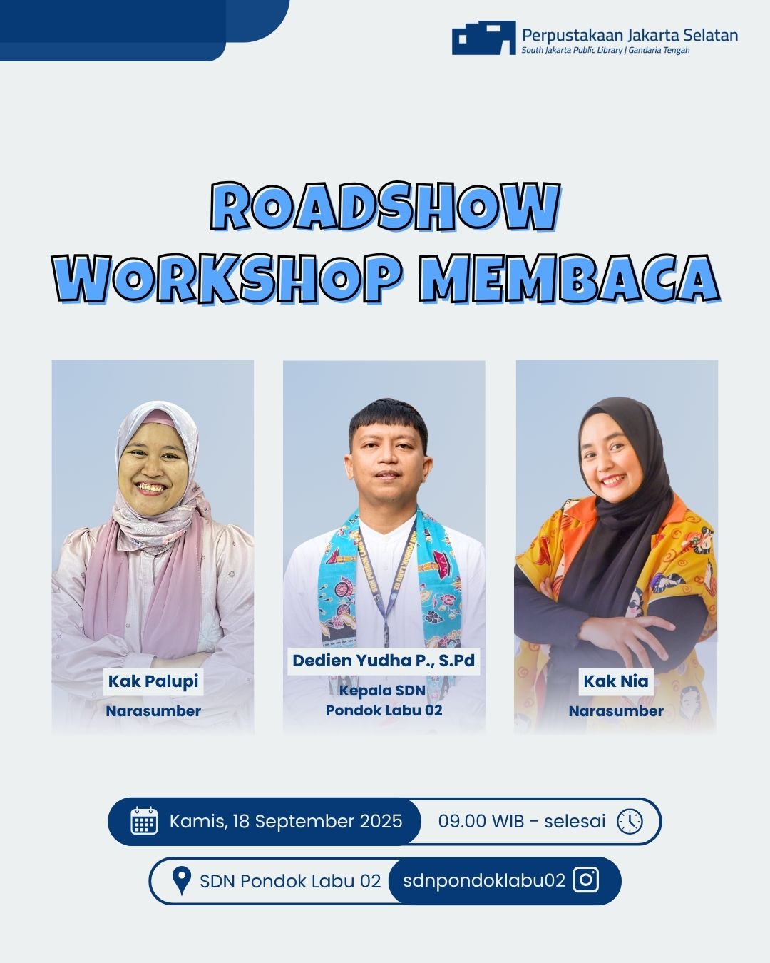 Roadshow Workshop Membaca Di SDN Pondok Labu 02