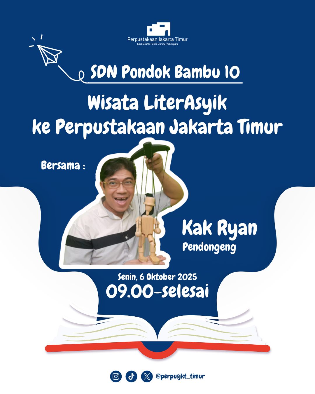 Wisata LiterAsyik Ke Perpustakaan Jakarta Timur Bersama SDN Pondok Bambu 10