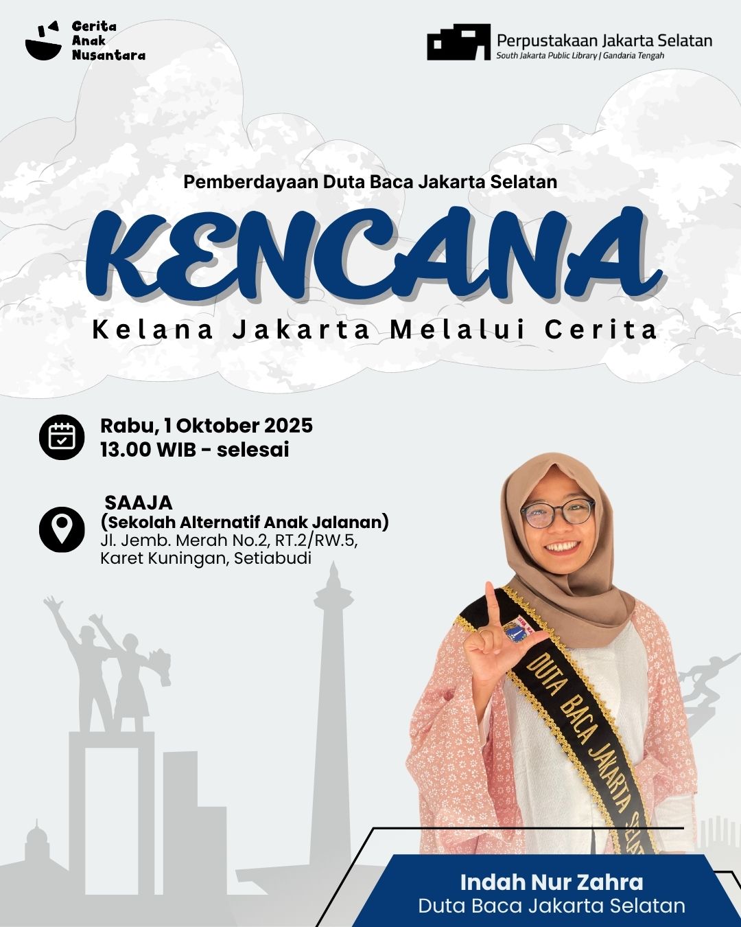 Pemberdayaan Duta Baca "KENCANA: Kelana Jakarta Melalui Cerita"