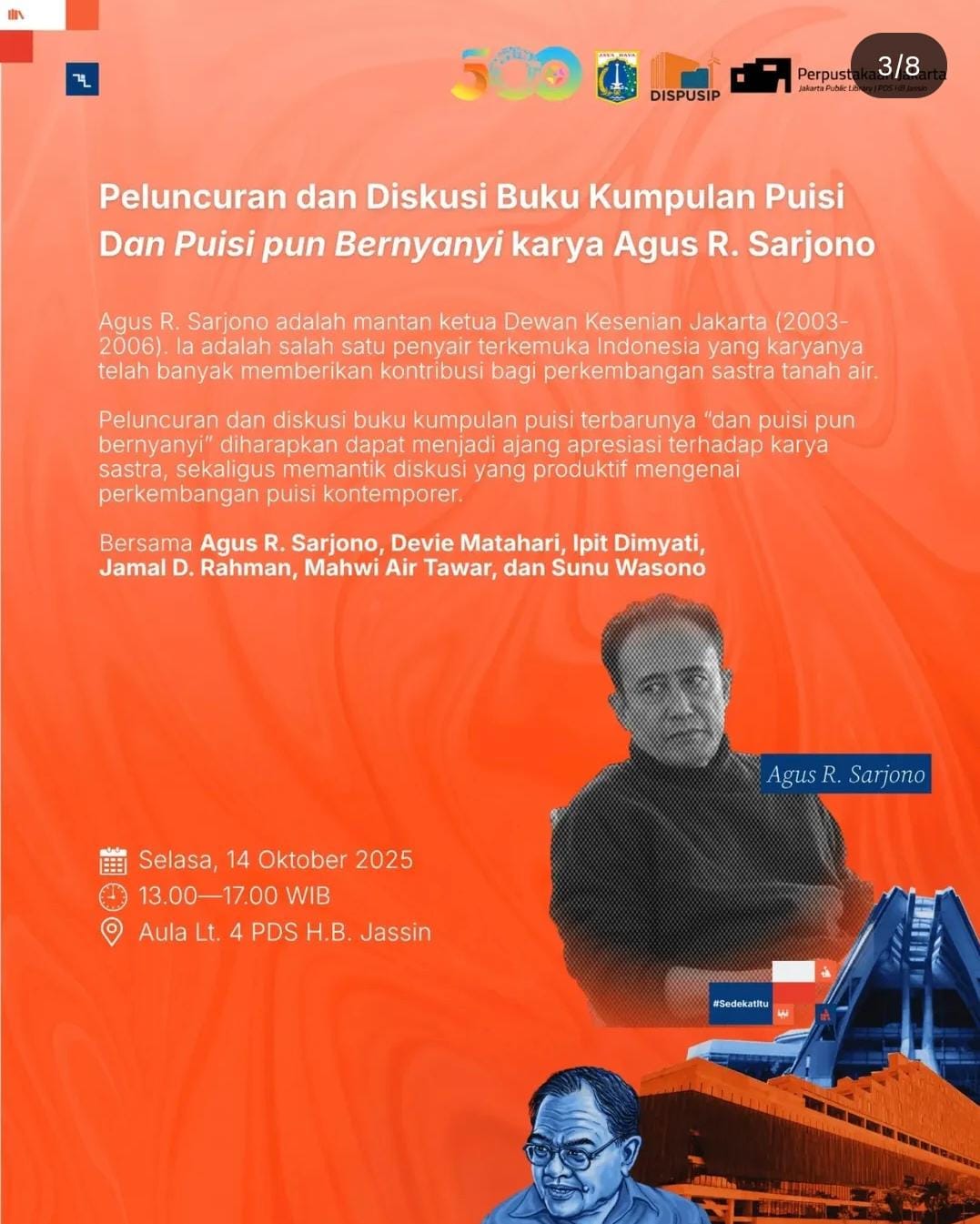 Peluncuran Dan Diskusi Buku Kumpulan Puisi Karya Agus Sarjono