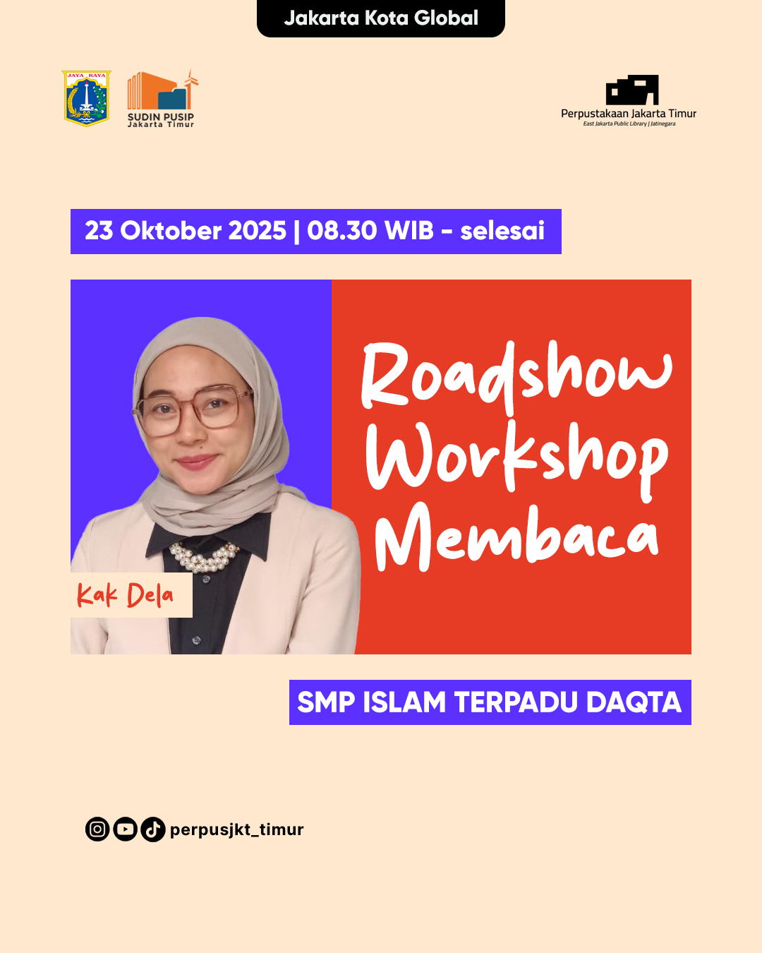 Roadshow Workshop Membaca Ke SMP Islam Terpadu DAQTA