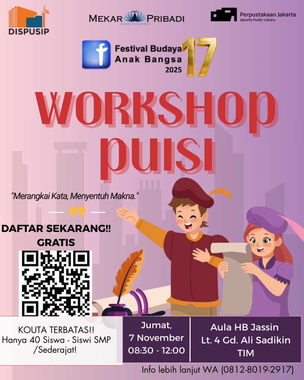 Workhop Puisi : Merangkai Kata , Menyentuh Makna