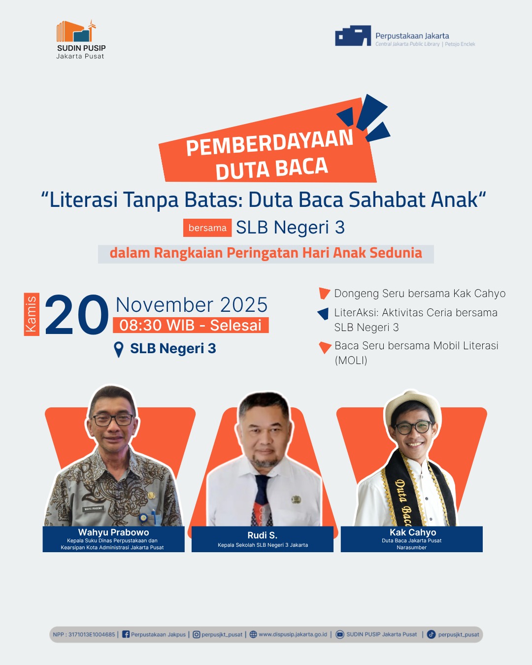 Pemberdayaan Duta Baca Jakarta Pusat Di SLB Negeri 03