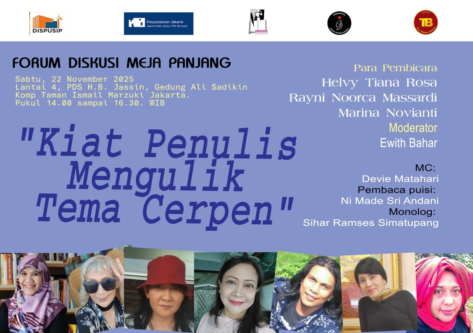 Forum Diskusi Meja Panjang : Kiat Penulis Mengulik Tema Cerpen