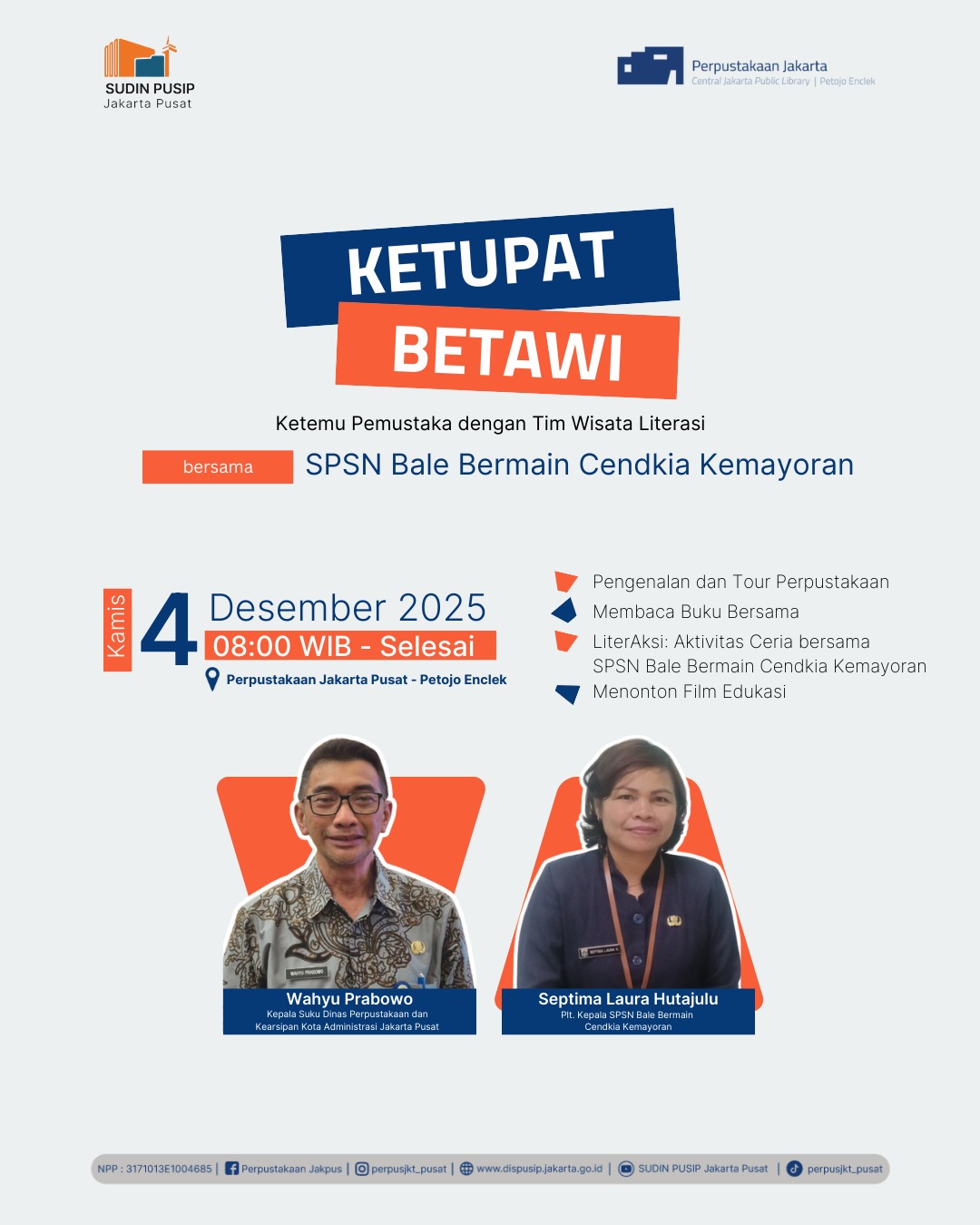 Ketupat Betawi Bersama SPSN Bale Bermain Cendkia Kemayoran Di Perpustakaan Jakarta Pusat