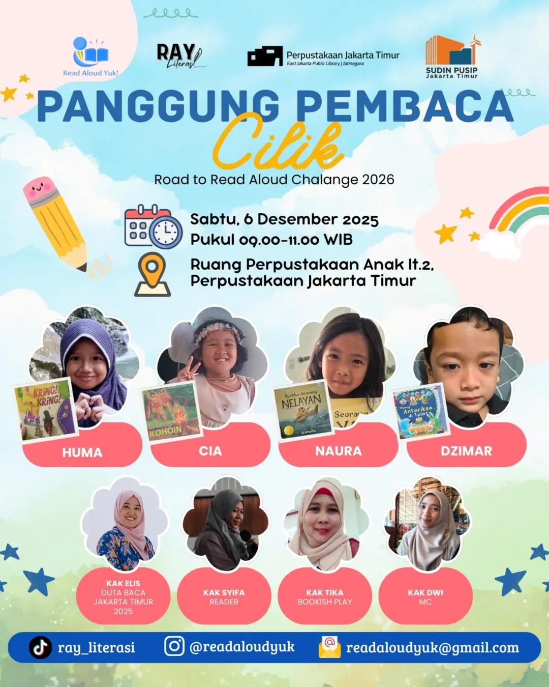 Panggung Pembaca Cilik Road To Read Aloud Challange 2026 Di Perpustakaan Jakarta Timur