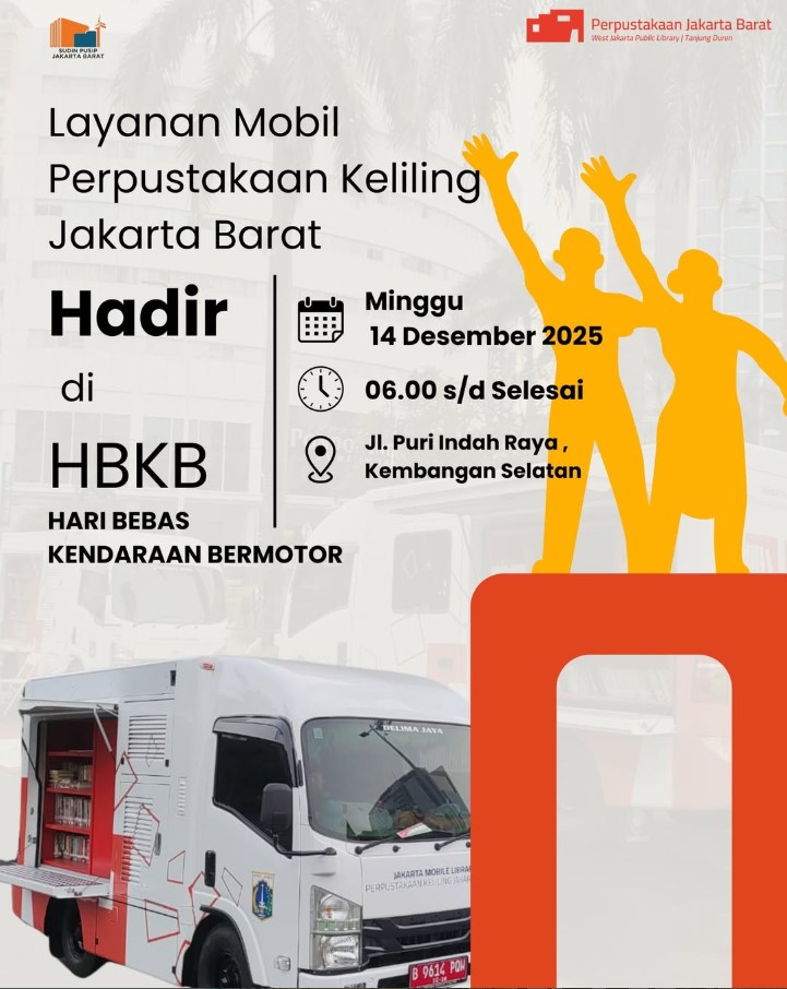 Layanan Mobil Perpustakaan Keliling Jakarta Barat Hadir Dalam Kegiatan Hari Bebas Kendaraan Bermotor (HBKB)