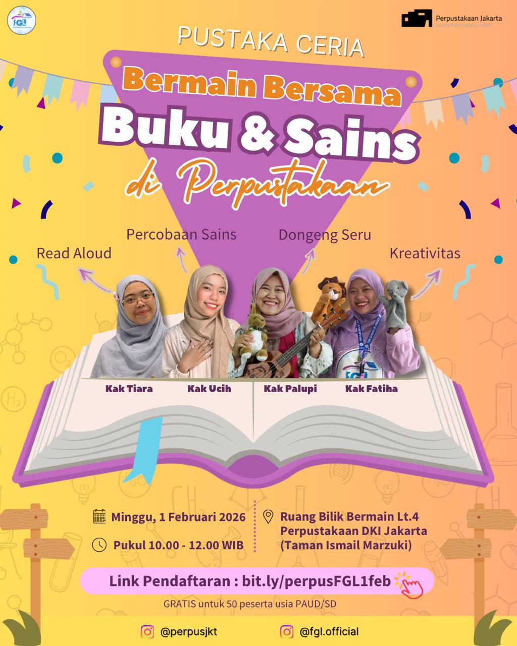 Bermain Bersama Buku Dan Sains Di Perpustakaan