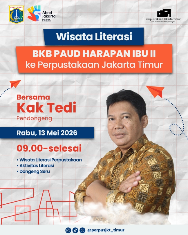Wisata Literasi Ke Perpustakaan Jakarta Timur Bersama BKB PAUD Harapan Bunda II