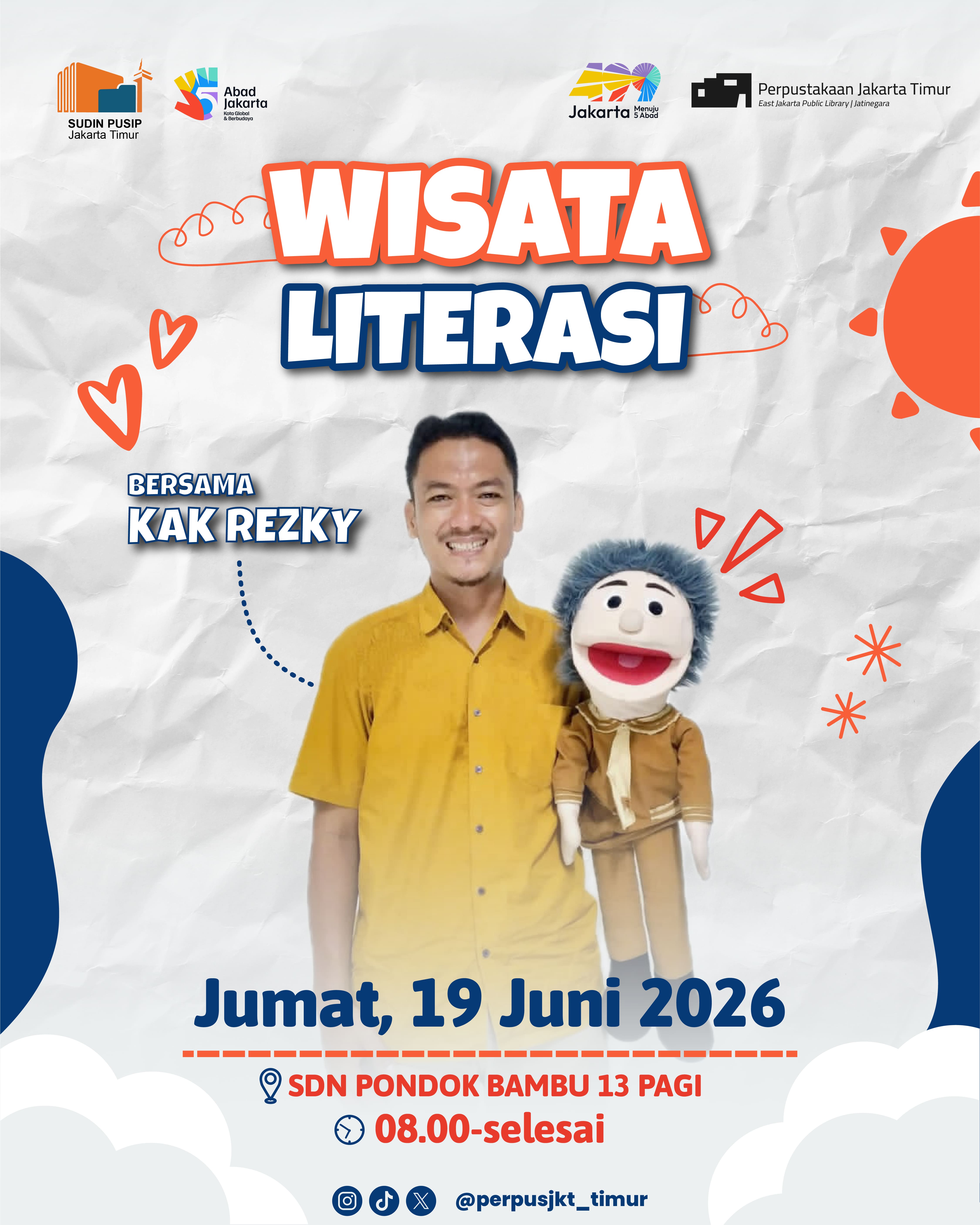 Wisata Literasi Ke SDN Pondok Bambu 13 Pagi