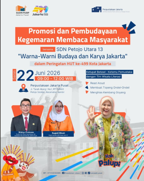 Promosi Dan Pembudayaan Kegemaran Membaca Masyarakat Bersama SDN Petojo Utara 13