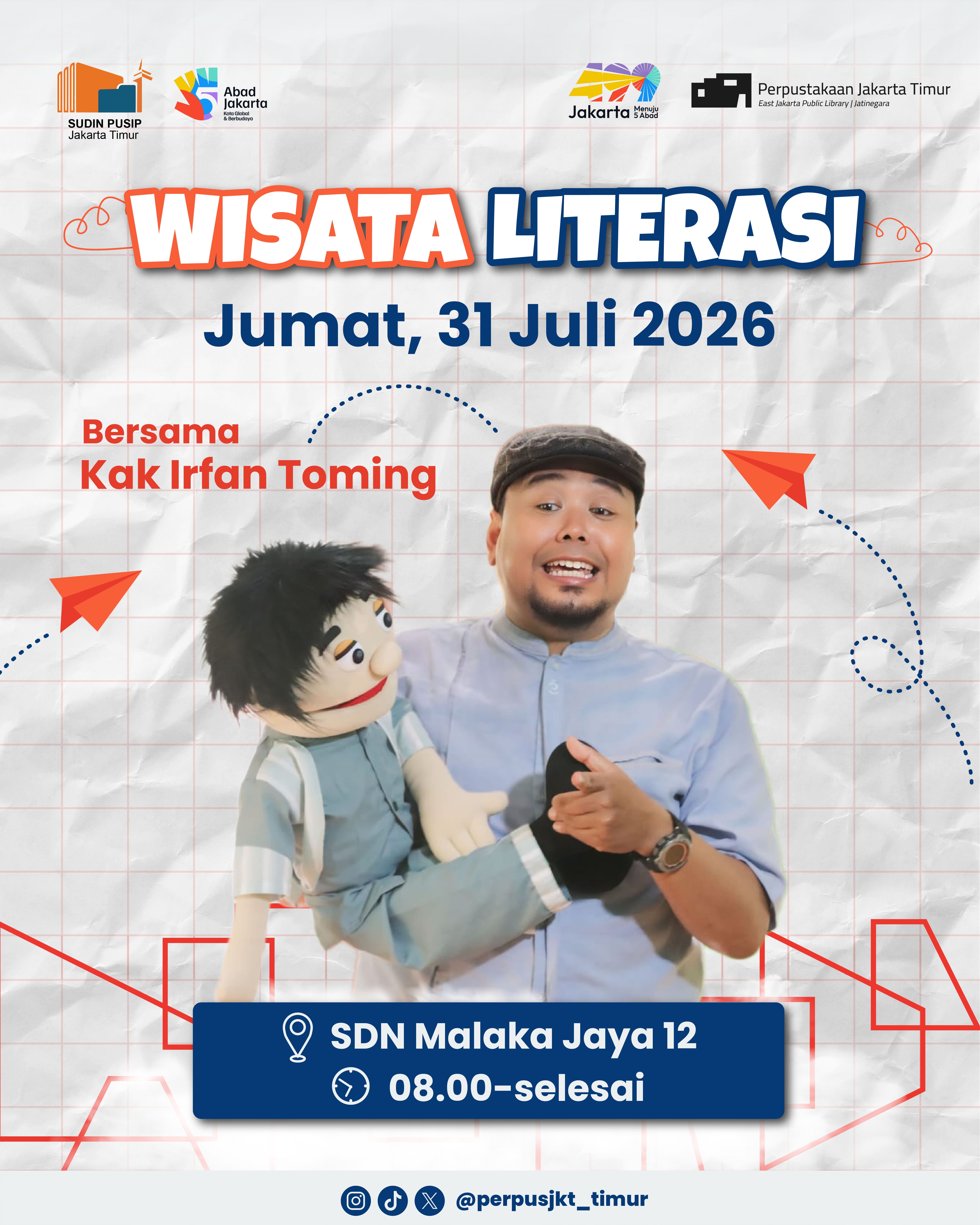 Wisata Literasi Ke SDN Malaka Jaya 12