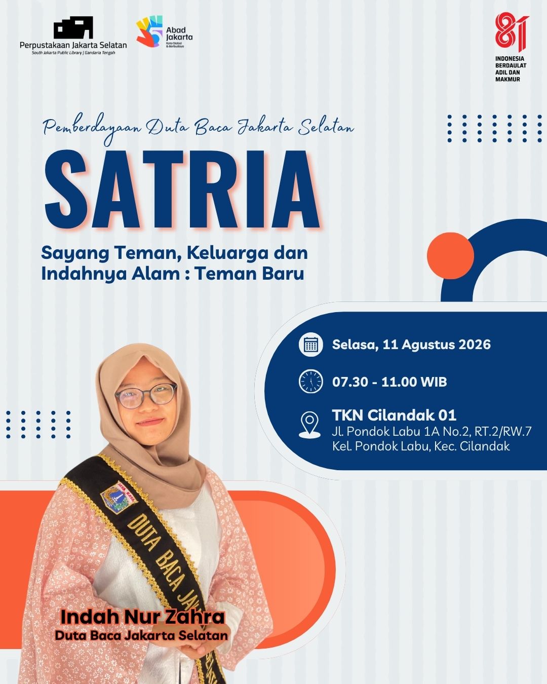 Pemberdayaan Duta Baca "SATRIA (Sayang Teman, Keluarga Dan Indahnya Alam) : Teman Baru
