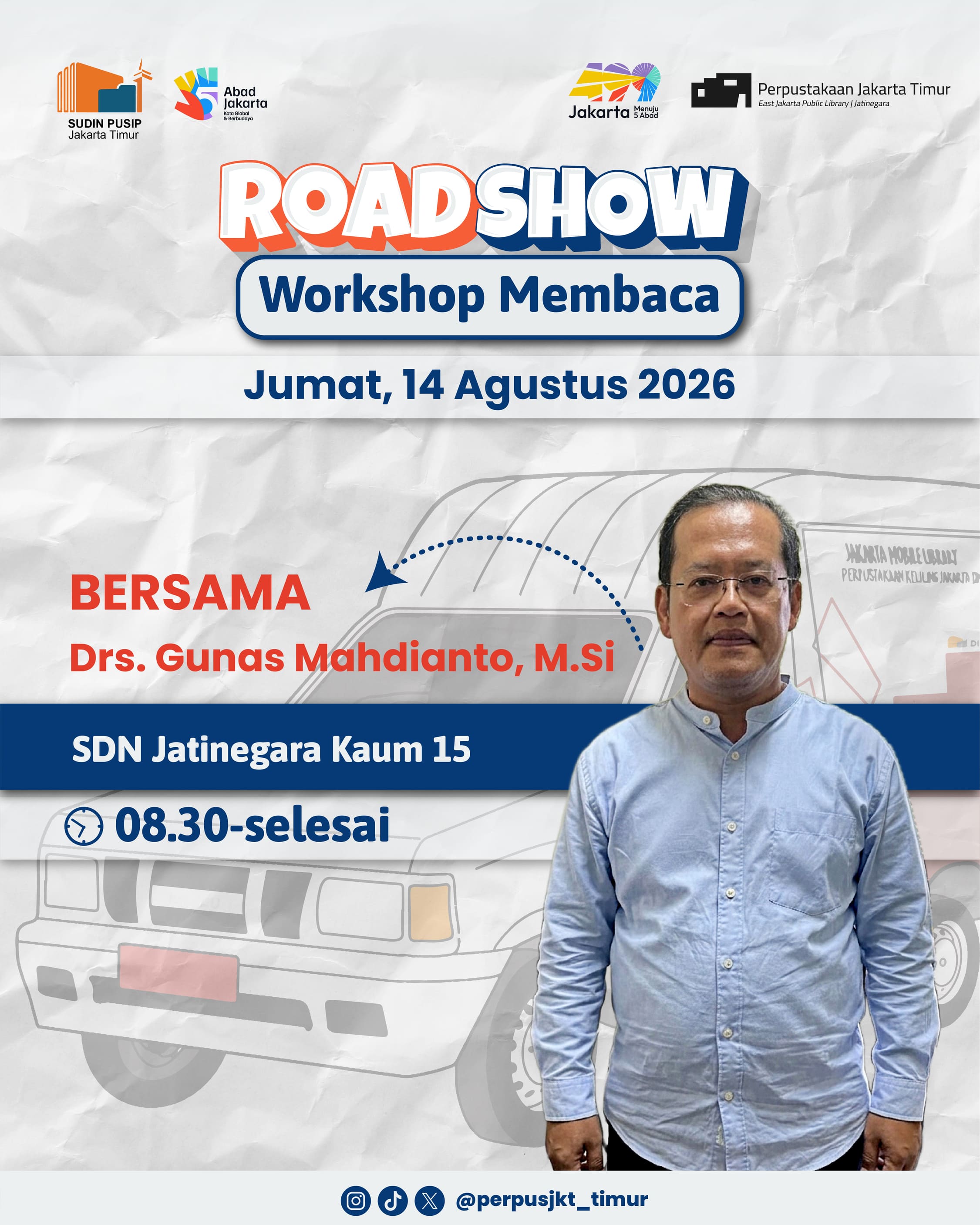 Roadshow Workshop Membaca Ke SDN Jatinegara Kaum 15