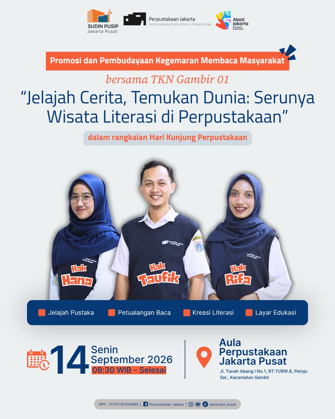 Promosi Dan Pembudayaan Kegemaran Membaca Masyarakat Bersama TKN Gambir 01