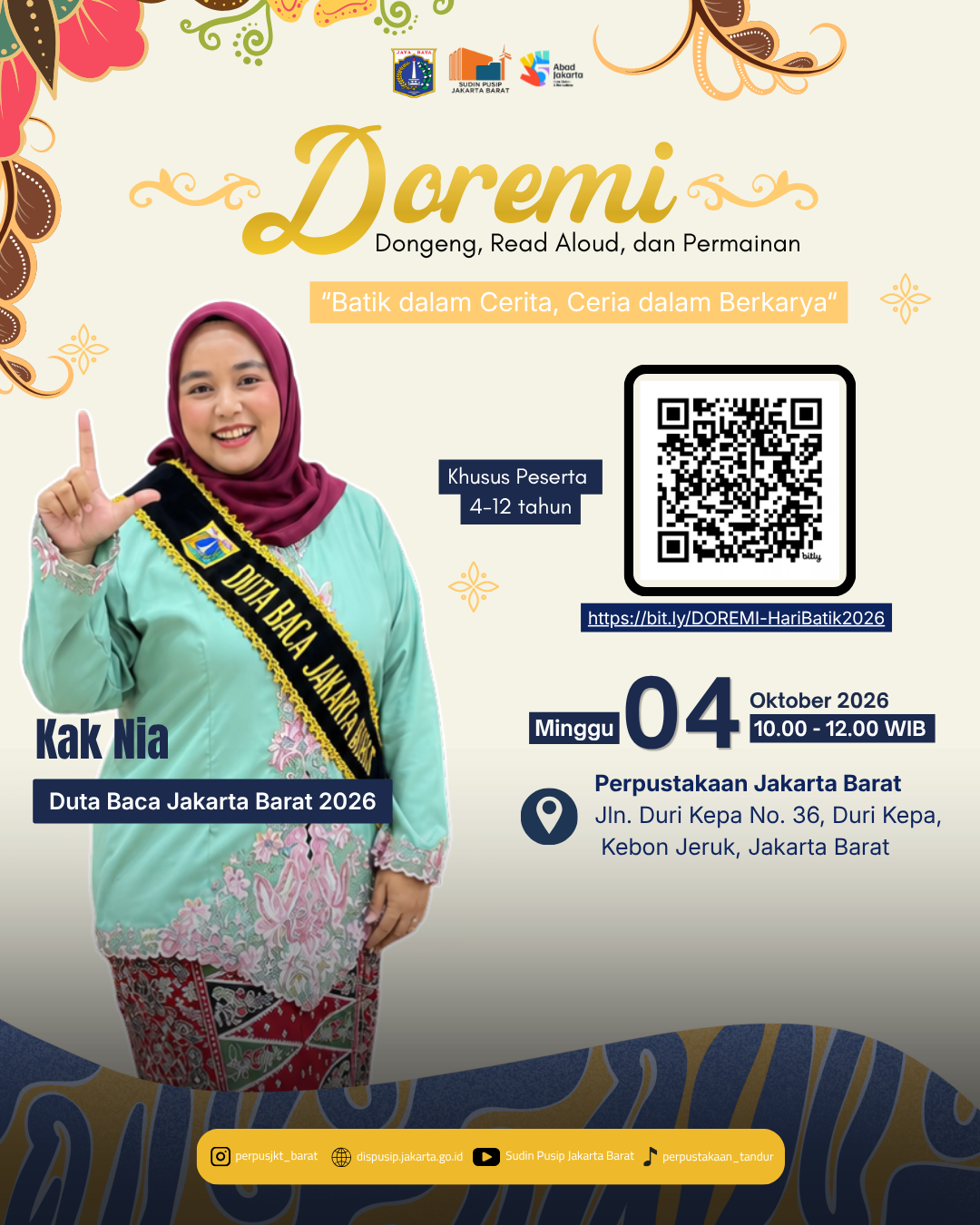 DOREMI (Dongeng, Read Aloud Dan Permainan) "Batik Dalam Cerita, Cerita Dalam Berkarya"